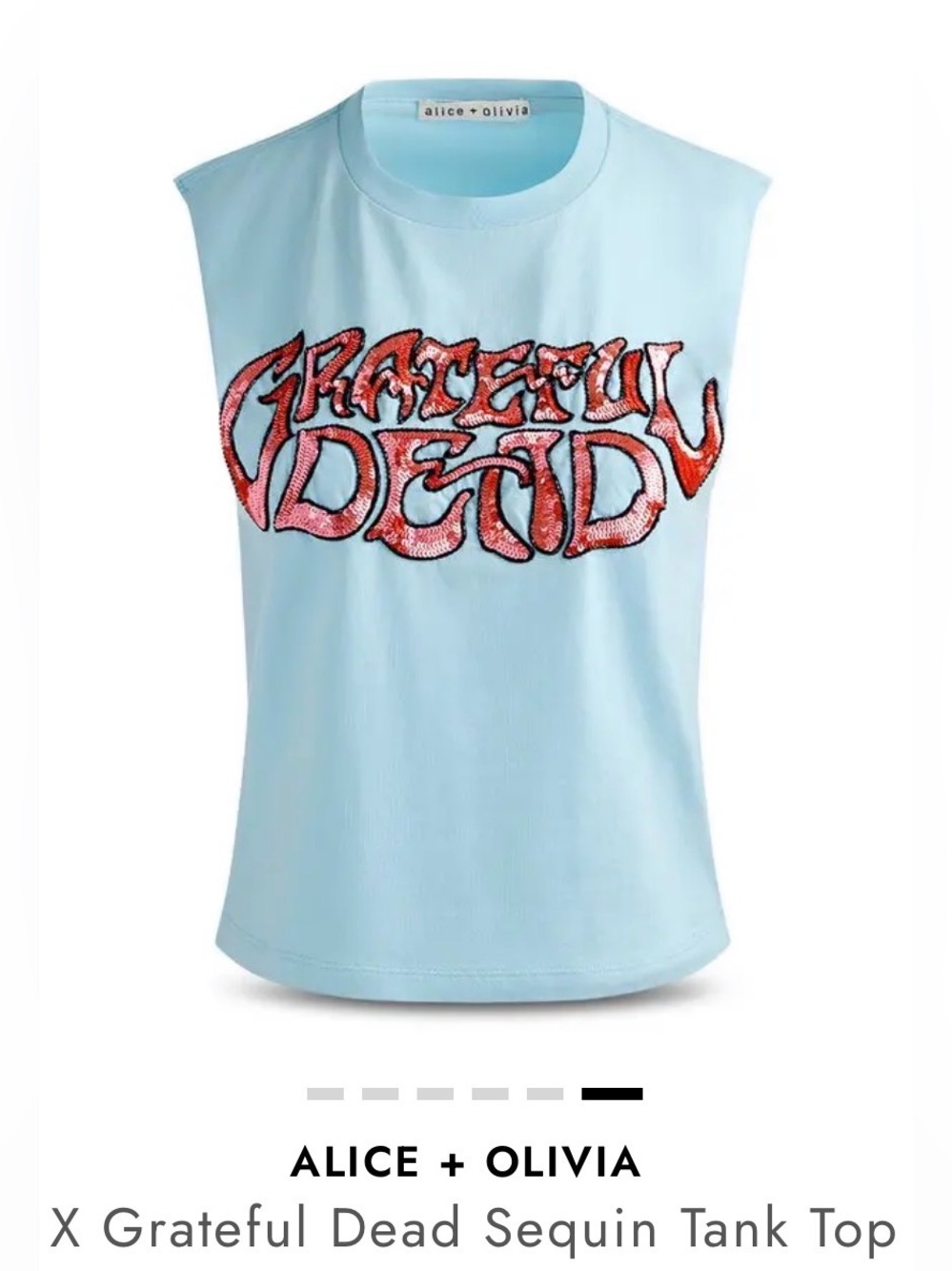 NWT Alice and Olivia x Grateful Dead Micah Tank M/L Limited Edition Exclusive